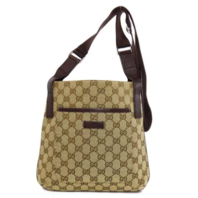 Pre-owned Gucci Brown Gg Canvas Shoulder Bag ()