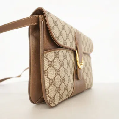 Pre-owned Gucci Brown Pvc Shoulder Bag ()