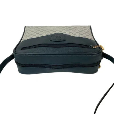 Pre-owned Gucci Navy Leather Pvc Pochette Shoulder Bag () In Blue