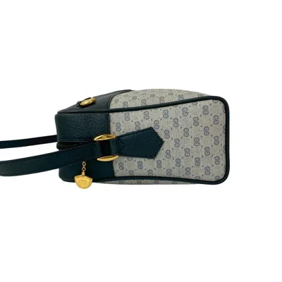 Pre-owned Gucci Navy Leather Pvc Pochette Shoulder Bag () In Blue