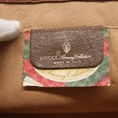 Pre-owned Gucci Ophidia Beige Canvas Clutch Bag () In Sand