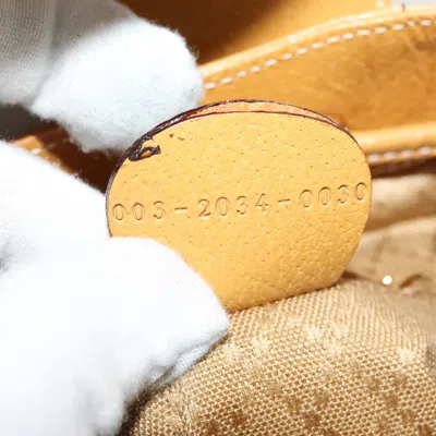 Pre-owned Gucci Vintage Bamboo Backpack Leather Beige Leather Backpack Bag () In Sand