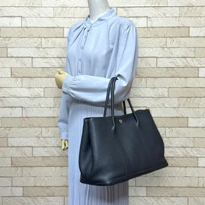 Pre-owned Hermes Black Negonda Leather Tote Bag ()