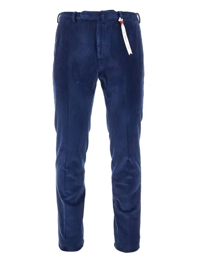 Santaniello Evoluto Corduroy Trousers In Blue