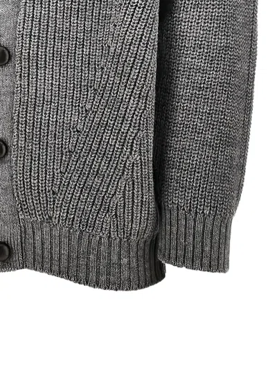 Amaranto Buttoned Cardigan In Gray