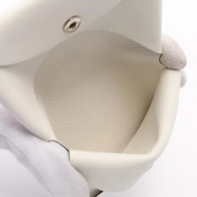 Pre-owned Hermes Multi-color White Swift Leather Coin Purse/coin Case ()