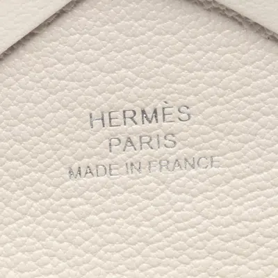 Pre-owned Hermes Multi-color White Swift Leather Coin Purse/coin Case ()