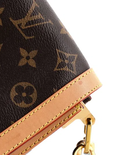 Pre-owned Louis Vuitton Dauphine Soft Monogram Canvas Gm Shoulder Bag In Brown