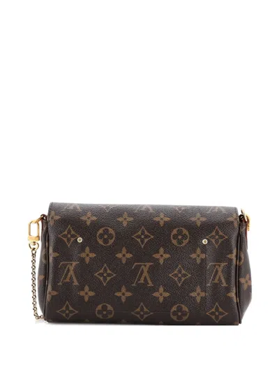 Pre-owned Louis Vuitton Favorite Handbag Monogram Canvas Pm Clutch Bag In Brown