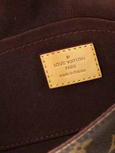 Pre-owned Louis Vuitton Favorite Handbag Monogram Canvas Pm Clutch Bag In Brown