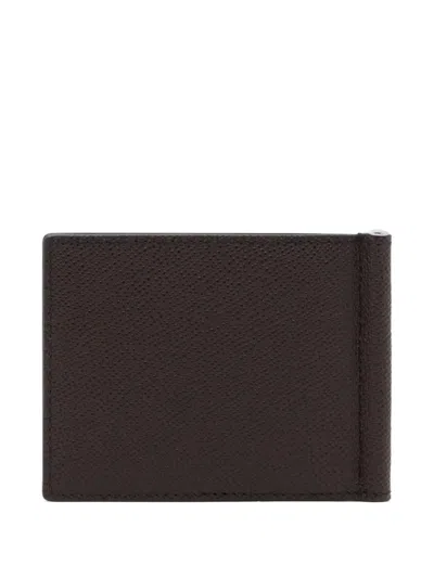 Bally Embossed Bifold Leather Wallet In Brown