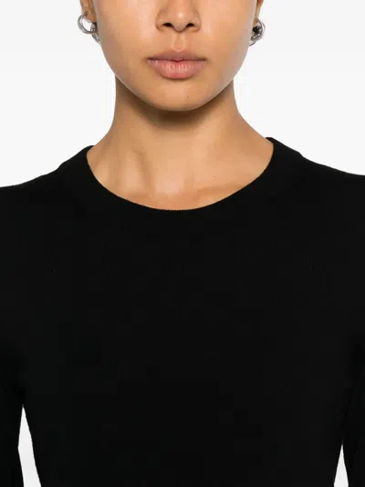 Ps By Paul Smith Striped Cuff Sweater In Black