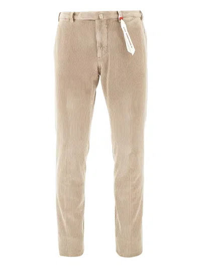 Santaniello Corduroy Trousers In Neutral