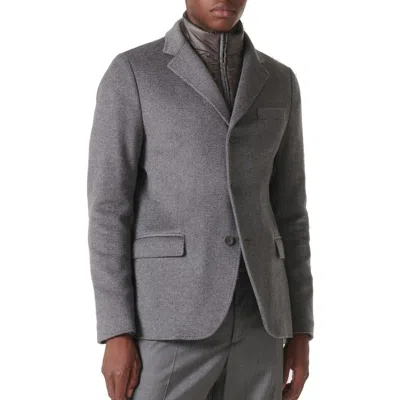 Herno Cashmere Blazer Jacket Men In Gray