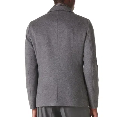 Herno Cashmere Blazer Jacket Men In Gray