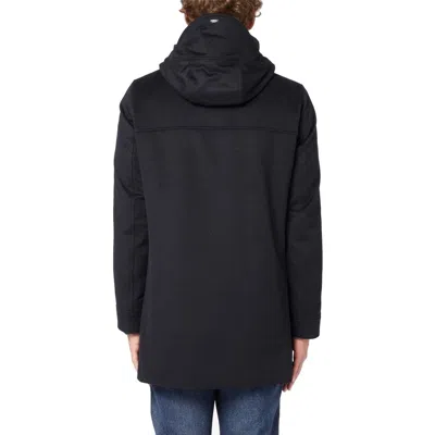 Herno Wool Cashmere Hooded Coat Men In Black