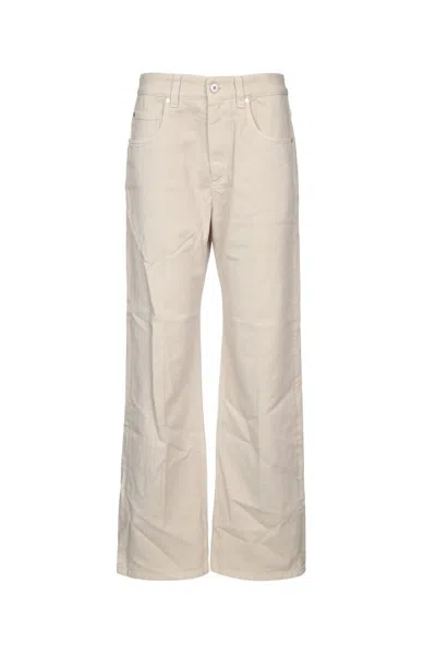 Brunello Cucinelli Belt Loop Casual Pants In Neutral