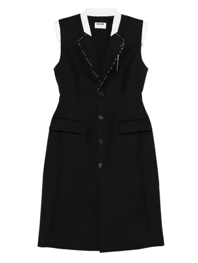 Moschino Buttoned Blazer Dress In Black