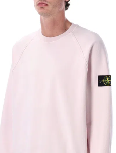 Stone Island Ribbed Hem Raglan Sleeve Sweatshirt In Multi