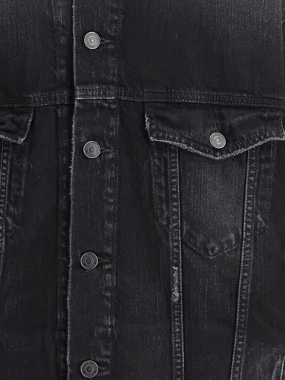 Balenciaga Hybrid Puffer Jackets Multicolor In Black