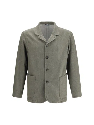 Finamore 1925 Overshirt Jacket Single-breasted In Green