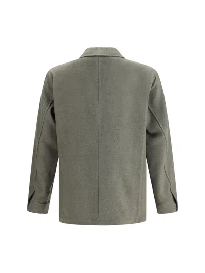 Finamore 1925 Overshirt Jacket Single-breasted In Green