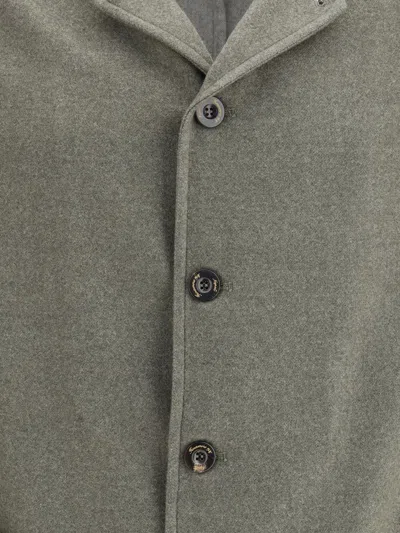 Finamore 1925 Overshirt Jacket Single-breasted In Green