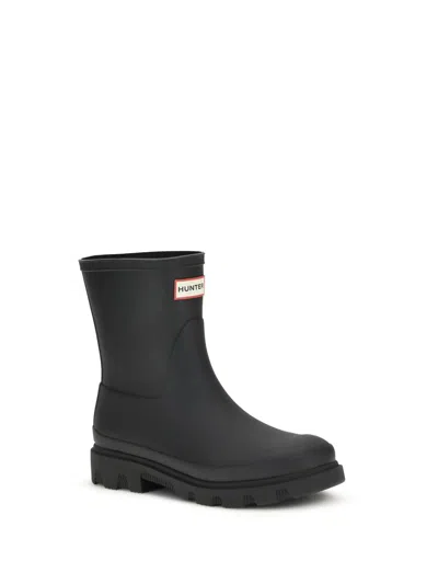 Hunter Downpour Rubber Boots In Black