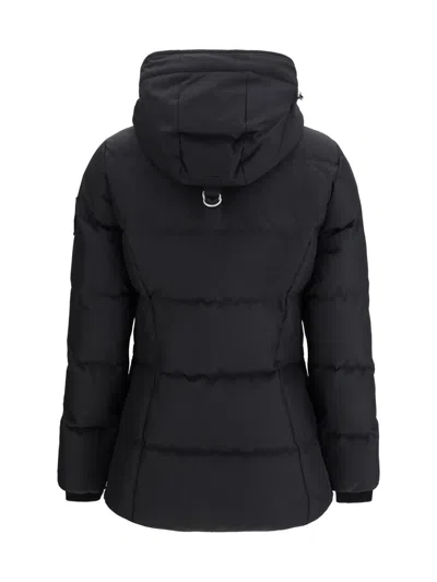 Moose Knuckles Cloud 3q Black Nylon Down Jacket In Black