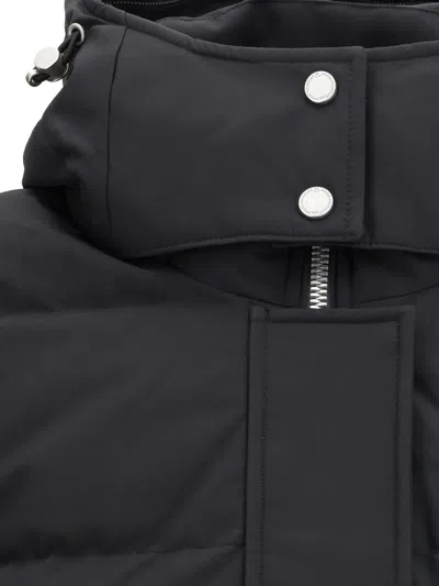 Moose Knuckles Cloud 3q Black Nylon Down Jacket In Black
