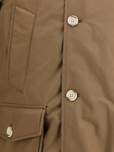 Woolrich Arctic Detachable Fur Parka In Brown