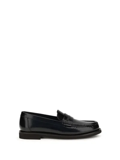 Brunello Cucinelli Loafers With Jewel Decoration In Black