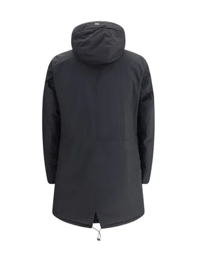 Herno Technical Fabric Parka In Blue