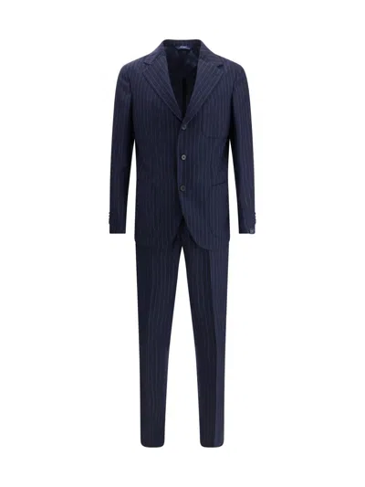 Gi Capri Wool Suit In Blue