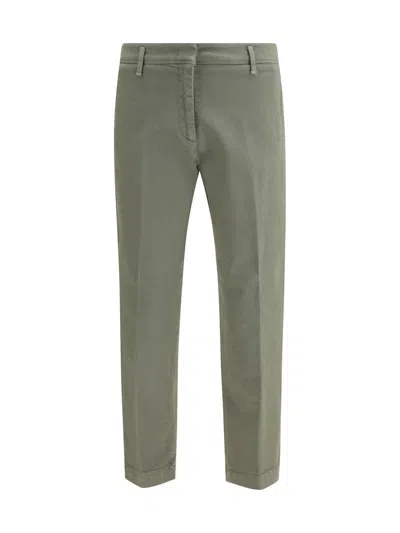 Cruna Daizy Flat-front Barrel Trousers In Green