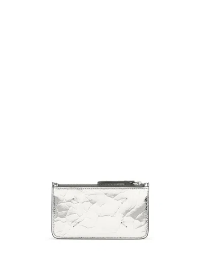 Maison Margiela Textured Zip Card Holder In Multi