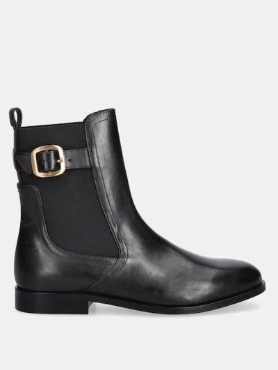 Twinset Buckle-strap Chelsea Boots In Black