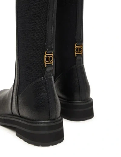 Twinset Boots Blacks And Greys In Black