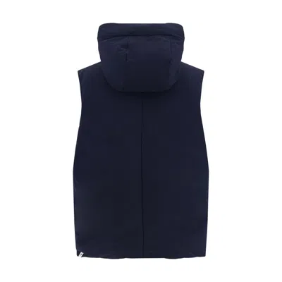 Jil Sander Down Men's Vest In Blue