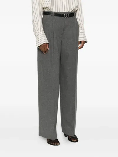 Jil Sander Belted Pants In Gray