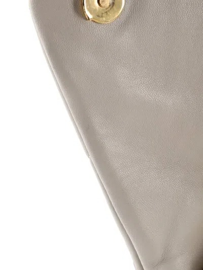 Pre-owned Saint Laurent Loulou Puffer Shoulder Bag Quilted Leather Small Crossbody Bag In Neutral