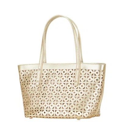 Pre-owned Kate Spade Gold Leather Handbag Tote Bag ()