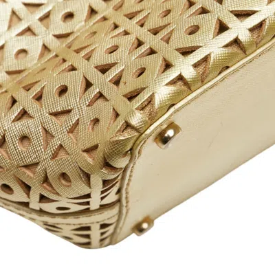 Pre-owned Kate Spade Gold Leather Handbag Tote Bag ()