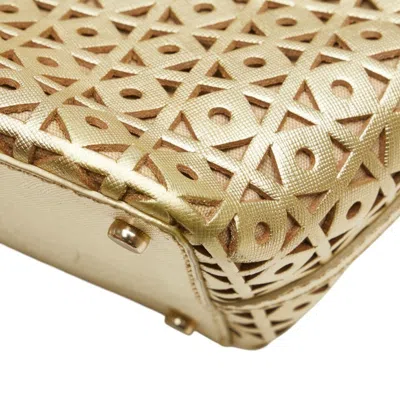 Pre-owned Kate Spade Gold Leather Handbag Tote Bag ()