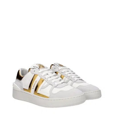 Lanvin White Fabric Low Top Women's Sneakers In White