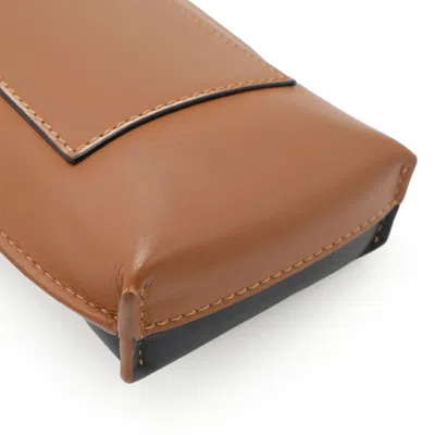 Pre-owned Loewe Black Brown Leather Pochette Pouch Shoulder Bag () In Multi
