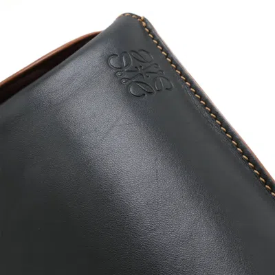 Pre-owned Loewe Black Brown Leather Pochette Pouch Shoulder Bag () In Multi