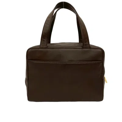 Pre-owned Loewe Brown Leather Boston Bag Handbag Tote Bag ()