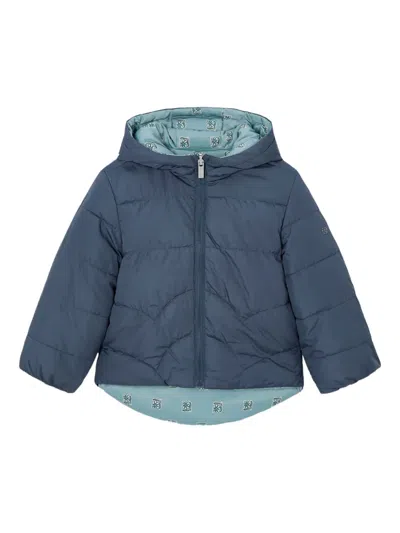 Mayoral Reversible Puffer Jacket In Blue