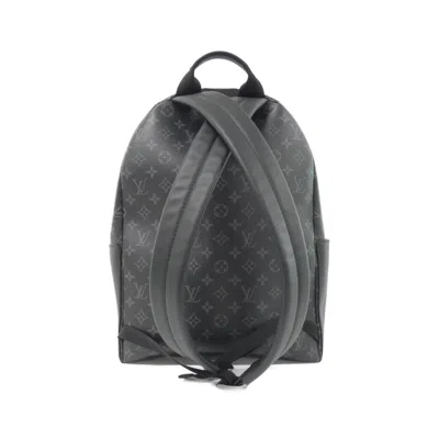 Pre-owned Louis Vuitton Black Coated Canvas Backpack ()